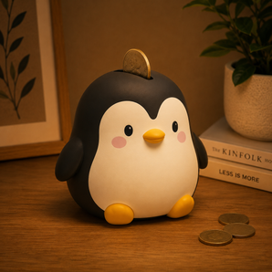 Cute Penguin Piggy Bank